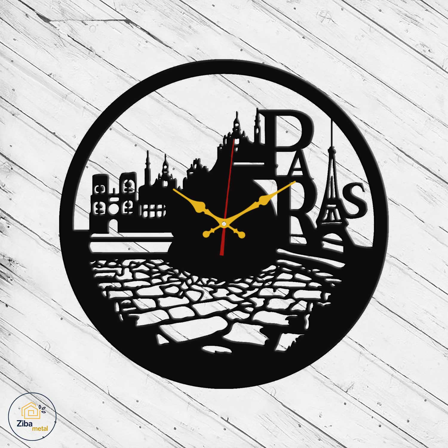 ساعت دیواری فلزی مدرن مدل پاریس PARIS کد zb4
