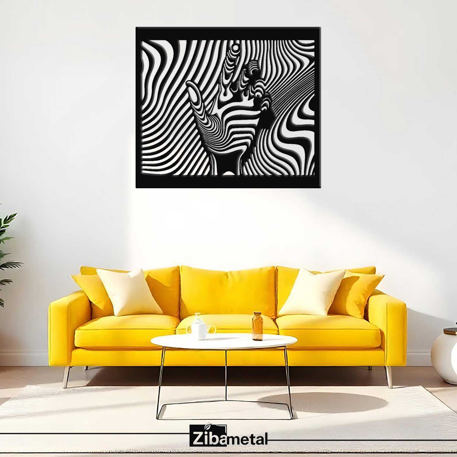 تابلو دکوراتیو فلزی مدل دست Hand